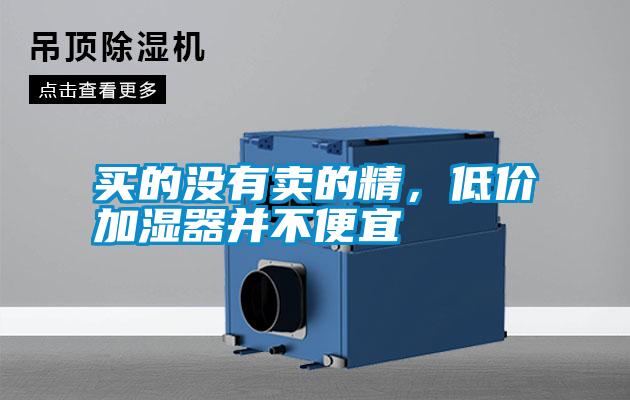 买的没有卖的精，低价加湿器并不便宜