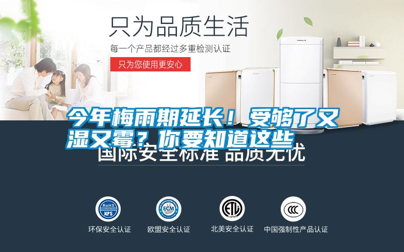 今年梅雨期延长！受够了又湿又霉？你要知道这些