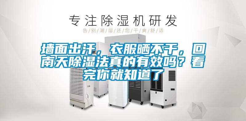 墙面出汗，衣服晒不干，回南天除湿法真的有效吗？看完你就知道了