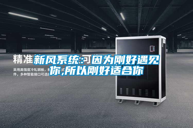 新风系统：因为刚好遇见你,所以刚好适合你