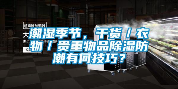 潮湿季节，干货／衣物／贵重物品除湿防潮有何技巧？