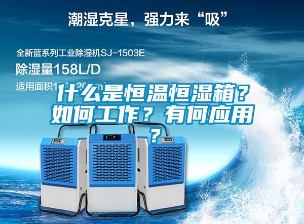 什么是恒温恒湿箱？如何工作？有何应用？
