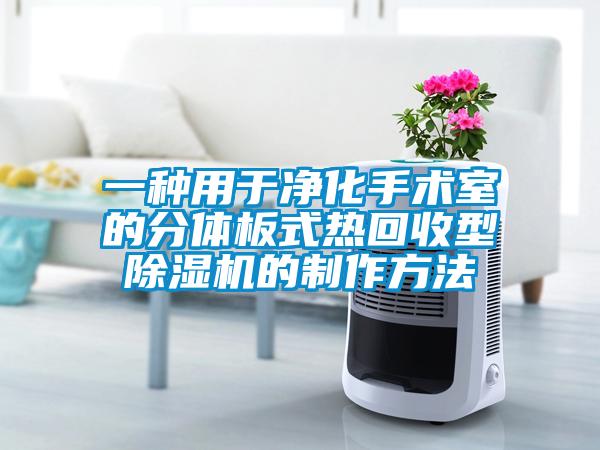 一种用于净化手术室的分体板式热回收型草莓视频APP在线观看的制作方法