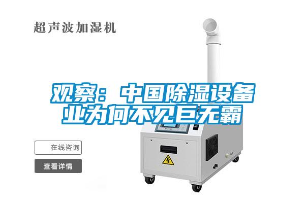 观察：中国除湿设备业为何不见巨无霸