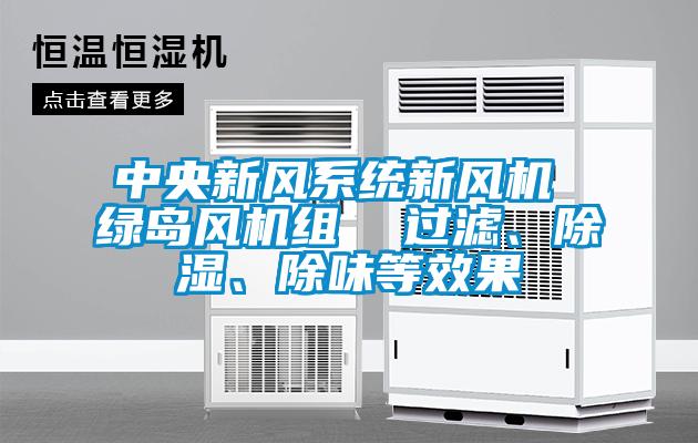 中央新风系统新风机 绿岛风机组  过滤、除湿、除味等效果