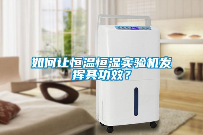 如何让恒温恒湿实验机发挥其功效？