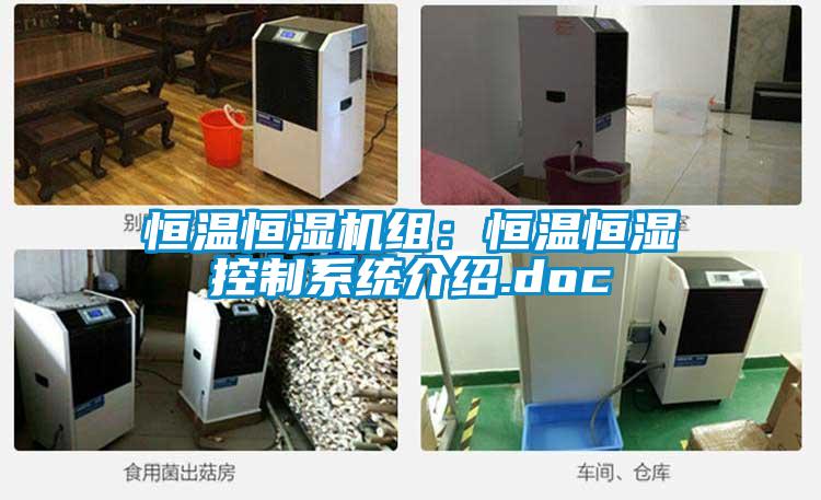 恒温恒湿机组：恒温恒湿控制系统介绍.doc