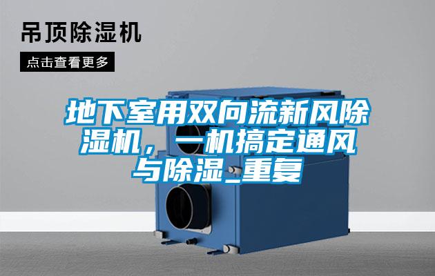 地下室用双向流新风草莓视频APP在线观看，一机搞定通风与除湿_重复