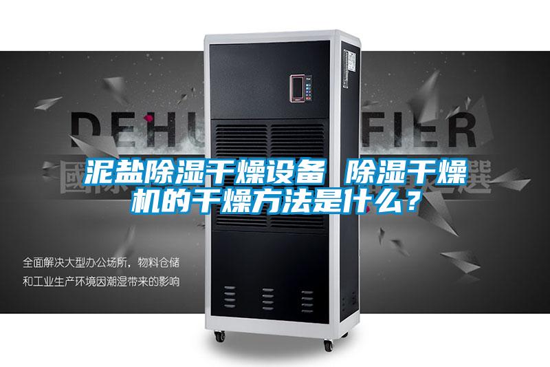 泥盐除湿干燥设备 除湿干燥机的干燥方法是什么？