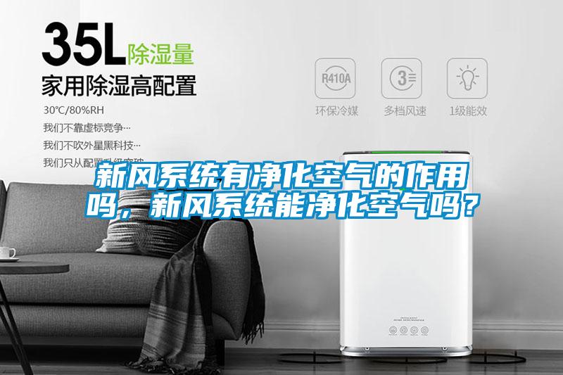 新风系统有净化空气的作用吗，新风系统能净化空气吗？