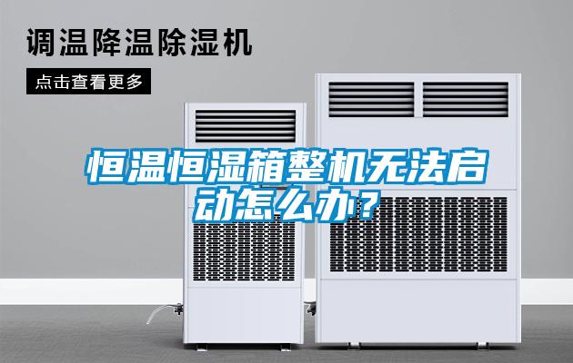 恒温恒湿箱整机无法启动怎么办？