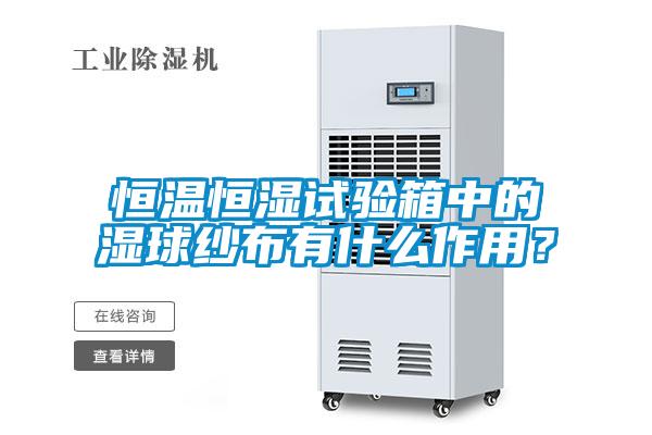 恒温恒湿试验箱中的湿球纱布有什么作用？