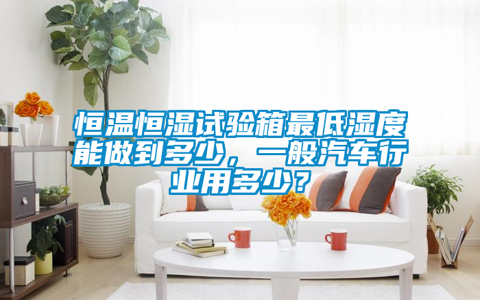 恒温恒湿试验箱最低湿度能做到多少，一般汽车行业用多少？