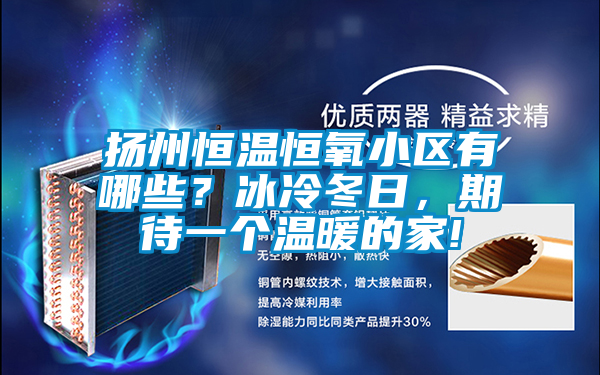 扬州恒温恒氧小区有哪些？冰冷冬日，期待一个温暖的家!