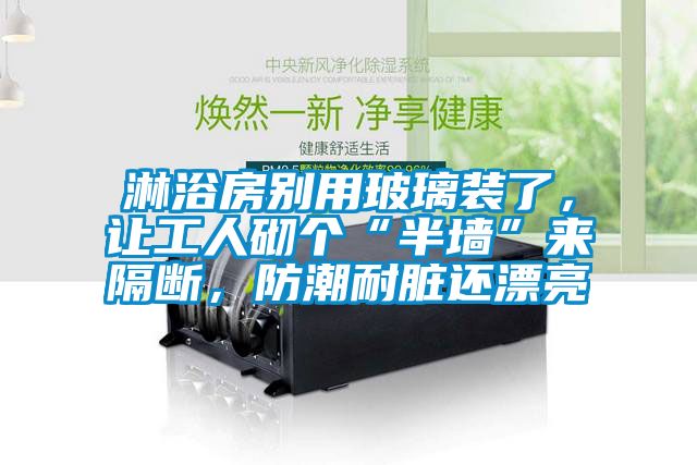 淋浴房别用玻璃装了，让工人砌个“半墙”来隔断，防潮耐脏还漂亮