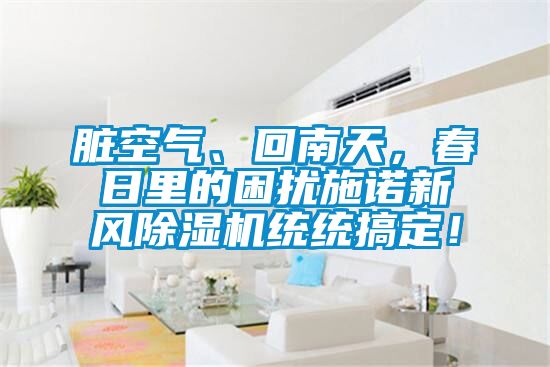 脏空气、回南天，春日里的困扰施诺新风草莓视频APP在线观看统统搞定！