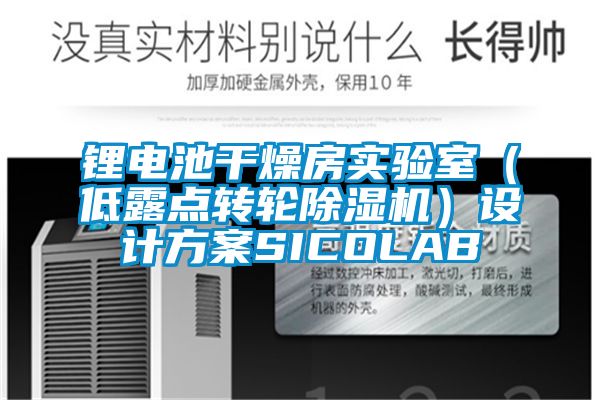 锂电池干燥房实验室（低露点转轮草莓视频APP在线观看）设计方案SICOLAB